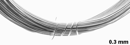Bižuterní drát Ø 0,3 mm - barva sv. stříbrná - 10 m