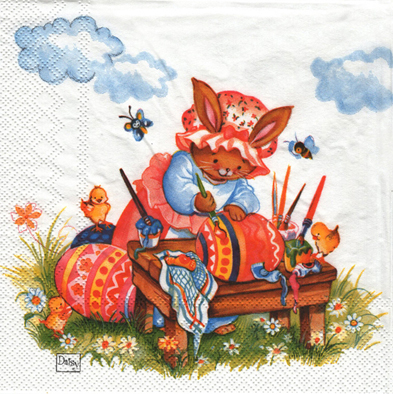 UBROUSEK 33 x 33 cm - ZAJÍČCI