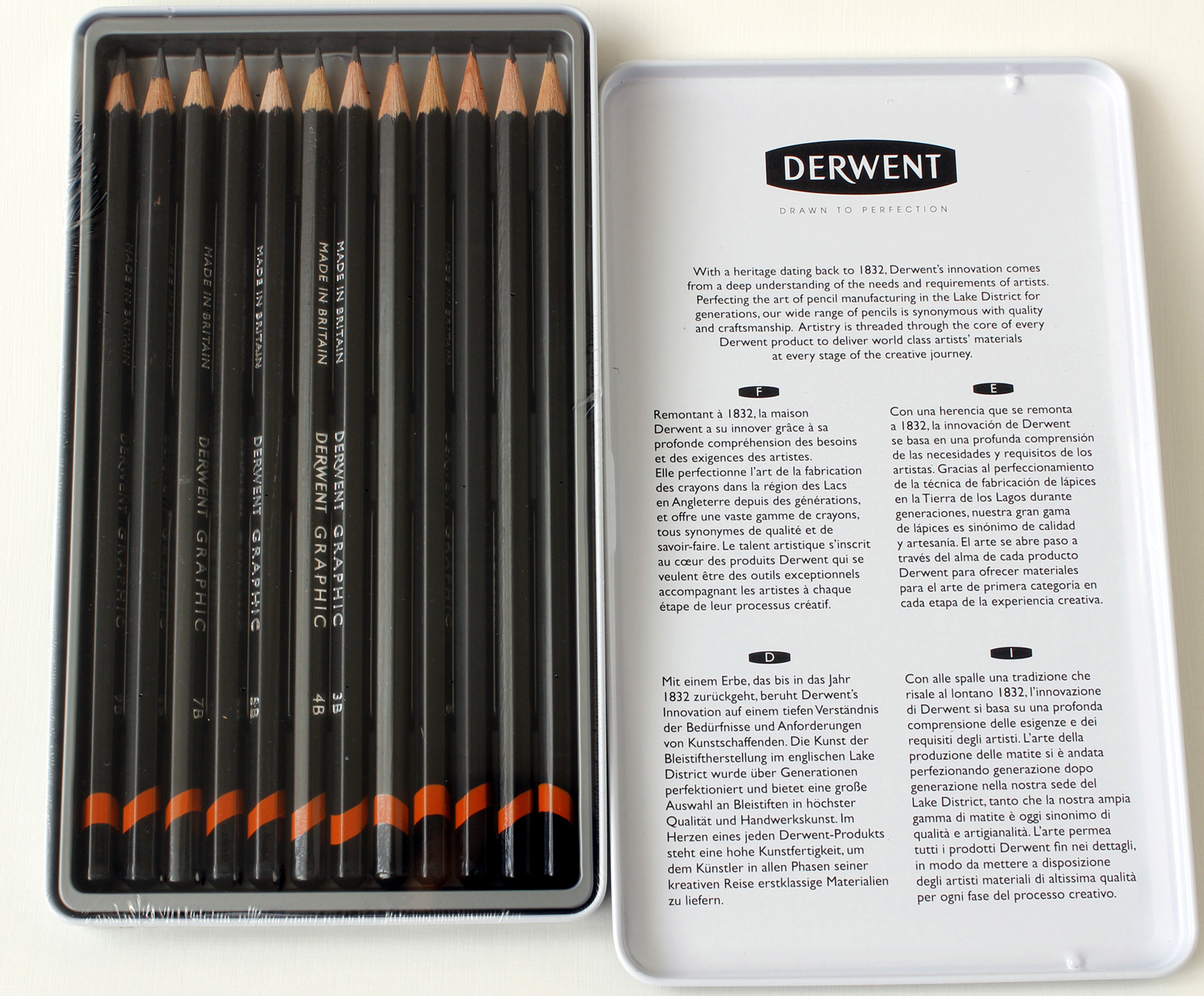SADA GRAFITOVÝCH TUŽEK DERWENT 12 ks