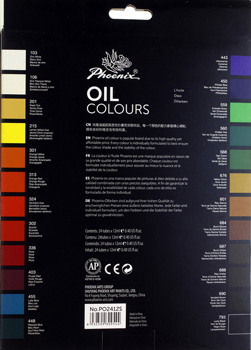 SADA OLEJOVÝCH BAREV PHOENIX - 24x 12 ml