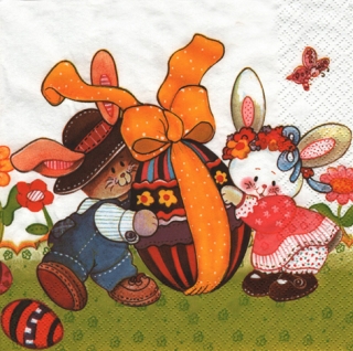 UBROUSEK 33 x 33 cm - ZAJÍČCI