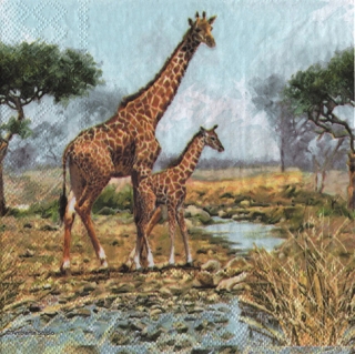 UBROUSEK 33 x 33 cm - ŽIRAFY