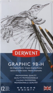 SADA GRAFITOVÝCH TUŽEK DERWENT 12 ks